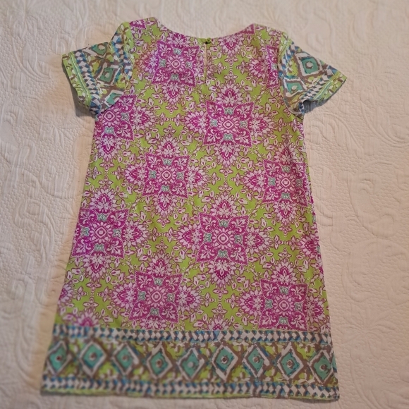 Monsoon girls size 11-12 years pink & lime tunic gems on top sequins on bottom - Picture 5 of 7